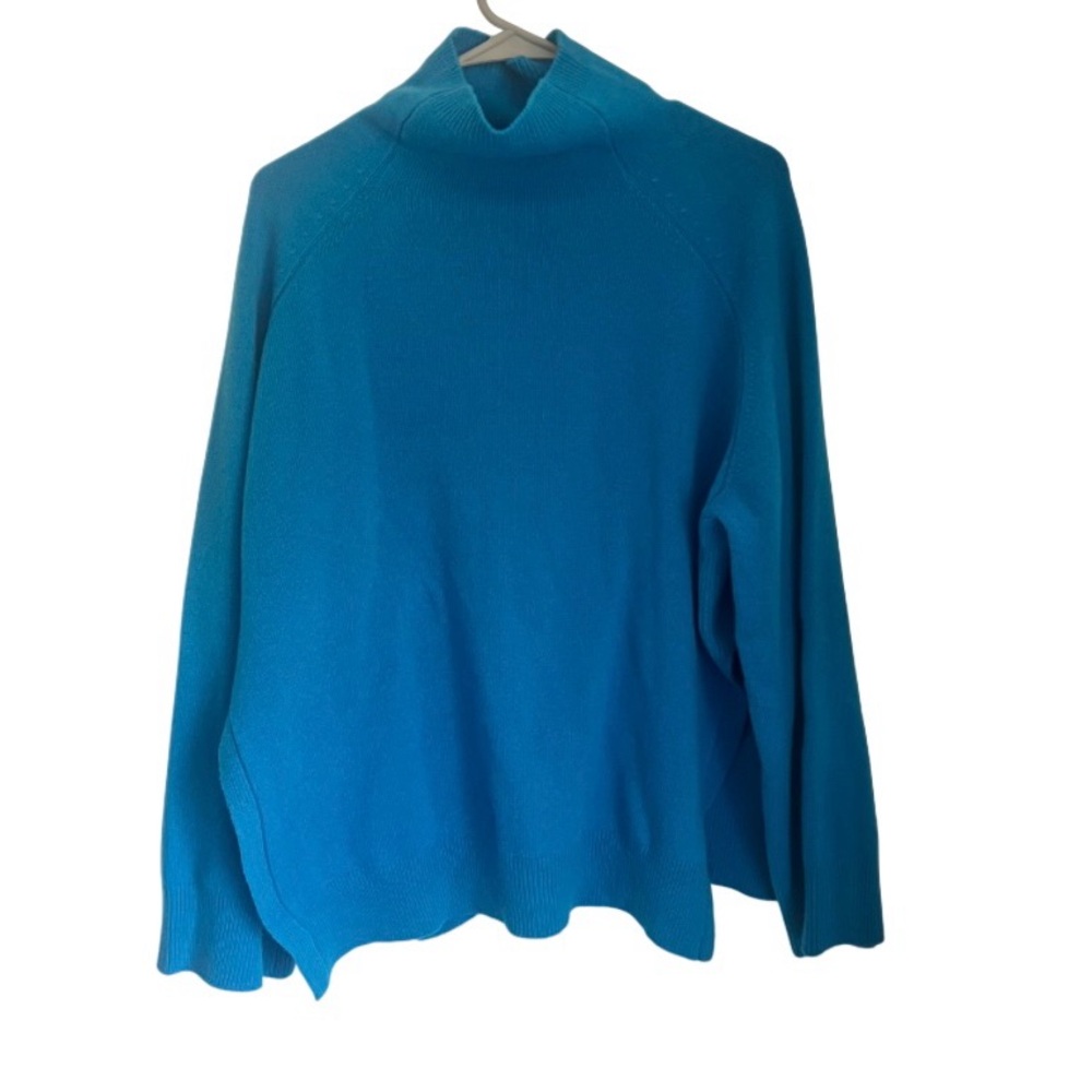 Phisique Du Role Blue Wool Cashmere Blend Knit Sweater Top Women's Large